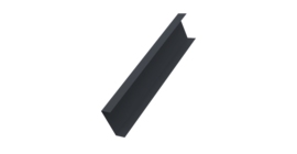 Декоративная накладка на столб универсальная 60х60 для забора жалюзи 0,45 Drap TwinColor RAL 7024 мокрый асфальт (1,8м)