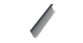 Декоративная накладка на столб универсальная 60х60 для забора жалюзи 0,45 Drap TR RAL 7024 мокрый асфальт (2,5м)