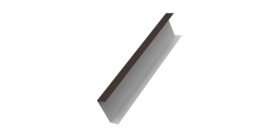 Декоративная накладка на столб универсальная 62х55 для забора жалюзи 0,5 Drap RR 32 темно-коричневый (3м)