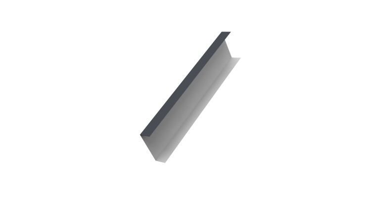 Декоративная накладка на столб универсальная 80х80 для забора жалюзи 0,7 PE RAL 7024 мокрый асфальт (1,8м)