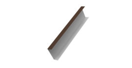 Декоративная накладка на столб универсальная 80х80 для забора жалюзи 0,5 PurPro RAL 8017 шоколад (2м)