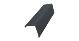 Декоративная накладка на столб универсальная угловая 62х55 для забора жалюзи 0,5 Satin Matt RAL 7024 мокрый асфальт (1,8м)