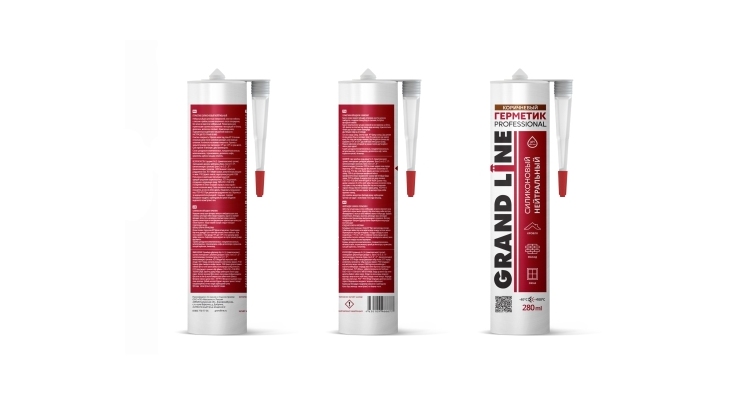 Герметик Grand Line Professional кровельный силиконовый нейтральный 280мл RAL 8017 шоколад