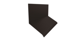 Планка примыкание верхнее к стене фальц Grand Line 150х130х20 0,5 Drap RR 32 темно-коричневый (3м)