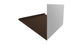 Планка примыкание верхнее к трубе фальц 0,45 Drap ST RAL 8017 шоколад (3м)