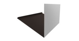 Планка примыкание верхнее к трубе фальц Grand Line 0,5 Satin Matt RR 32 темно-коричневый (3м)