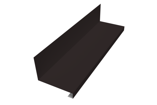 Планка примыкание нижнее к трубе для Кликфальц Pro 0,45 Drap RAL 9005 черный (2м)