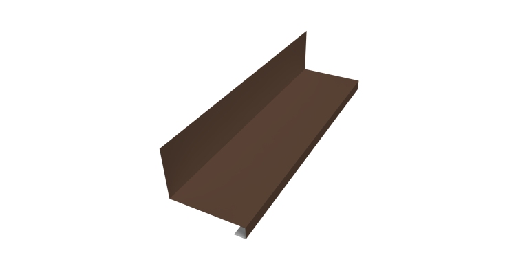 Планка примыкание нижнее к трубе для Кликфальц Pro Grand Line 0,5 Drap TX RAL 8017 шоколад (3м)