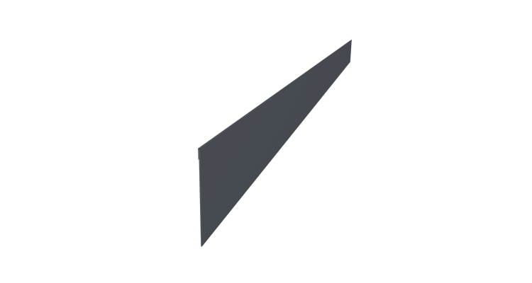 Ламель забора жалюзи Palermo стартовая/финишная для калиток и ворот 0,45 Drap TR RAL 7024 мокрый асфальт