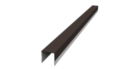 Планка вертикальная обратная для забора жалюзи Palermo 0,5 Atlas X RR 32 темно-коричневый (2м)