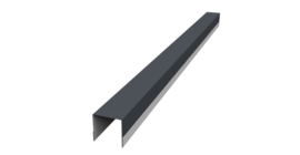 Планка вертикальная обратная для забора жалюзи Palermo 0,5 Satin Matt TX RAL 7024 мокрый асфальт (3м)