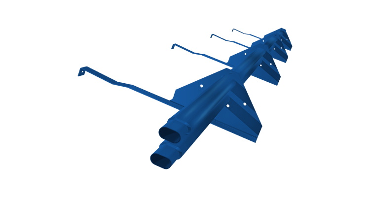 Снегозадержатель трубчатый для керамической/натуральной черепицы Стандарт RAL 5005 3м (профиль до 50мм)