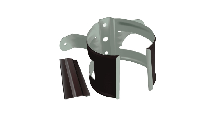 Кронштейн трубы на дерево GL PE Matt 90 мм RR 32 темно-коричневый