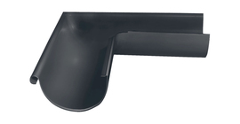 Угол желоба внешний GL PE Matt 90гр 125 мм RAL 7024 мокрый асфальт