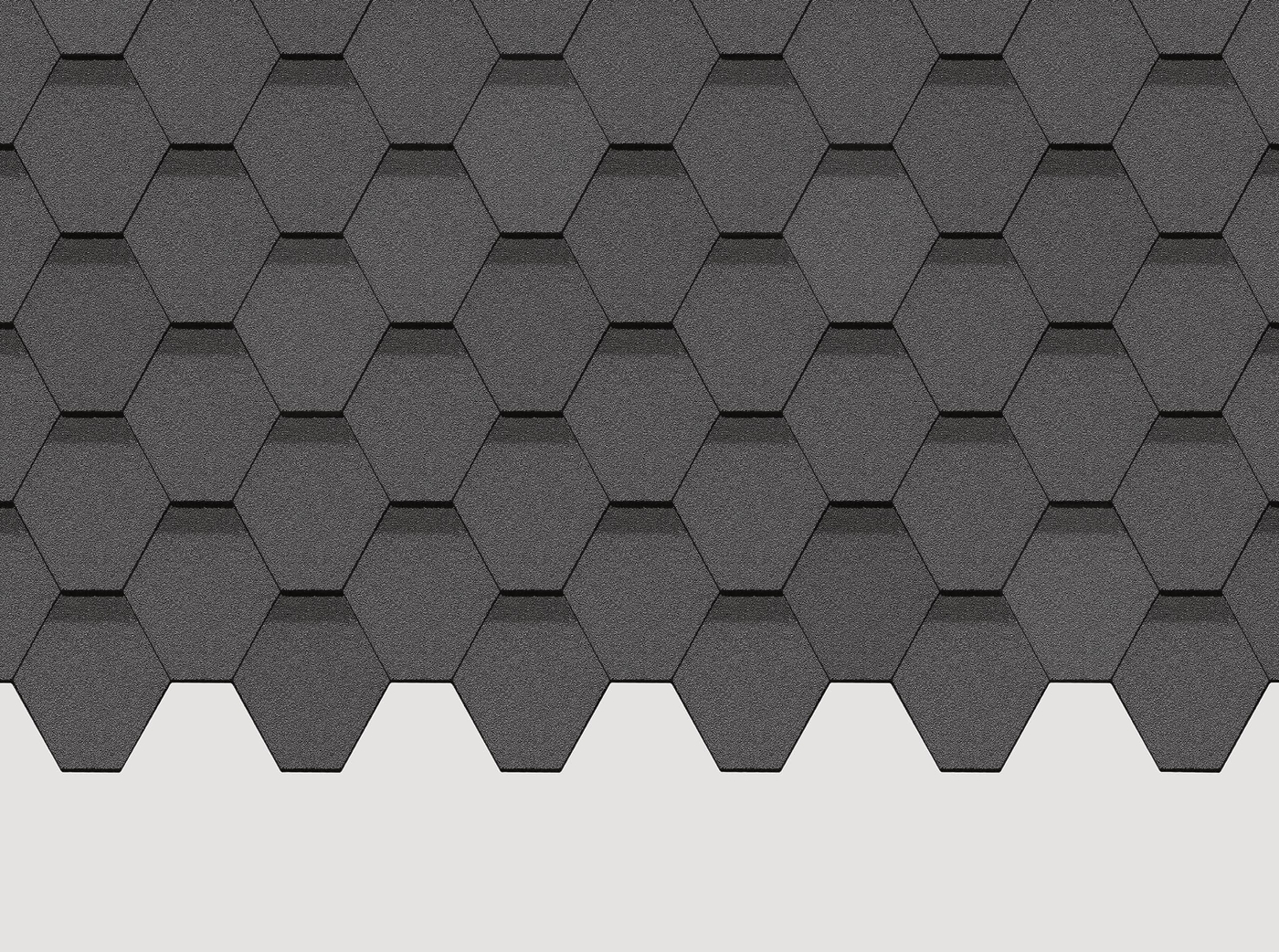 Гибкая черепица Docke Standard Сота, Серый