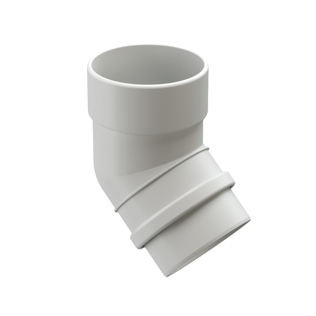 Колено 45˚ для водосточной трубы LUX, пломбир