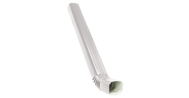 Труба прямоугольная с коленом Vortex 3м RAL 9003 сигнальный белый