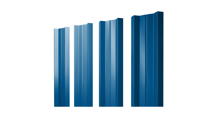 Штакетник М-образный А с прямым резом 0.45 PE RAL 5005 сигнальный синий
